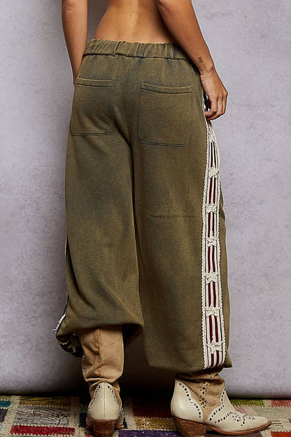 French Terry Star Patch Knit Joggers
