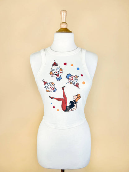 Boppin’ Big Top Rib Racer Tank in Natural