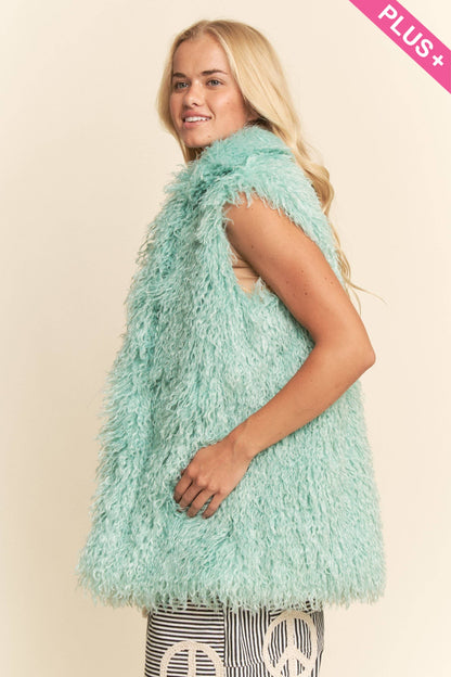 Shaggy Faux Fur Longline Vest