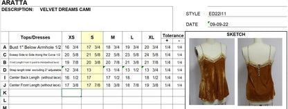 Velvet Dreams Cami Tank Top (Beaded Trim)