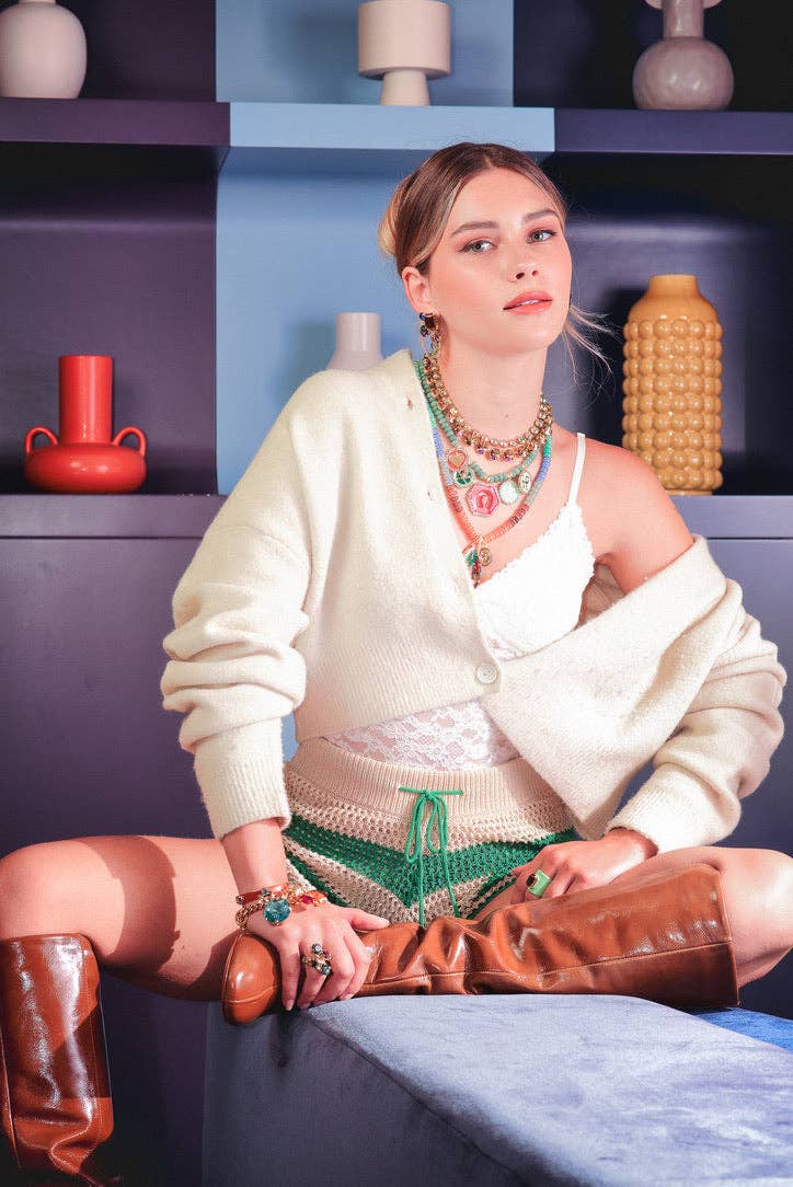 Mini Roddy Ring in Enamel Midnight Express