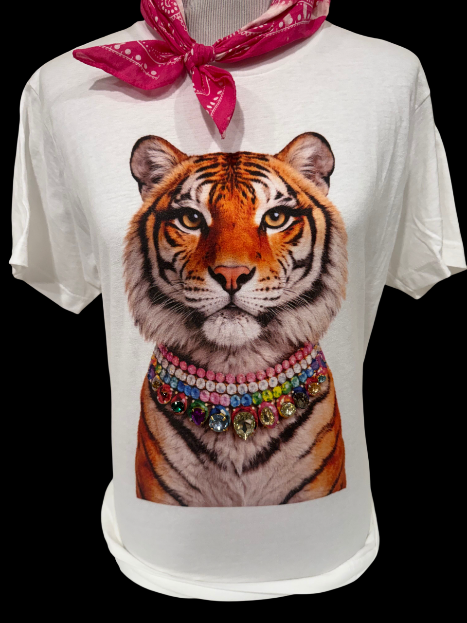 Jeweled Collar Tiger T-Shirt