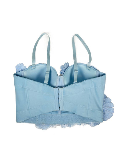 Floral Denim Bustier