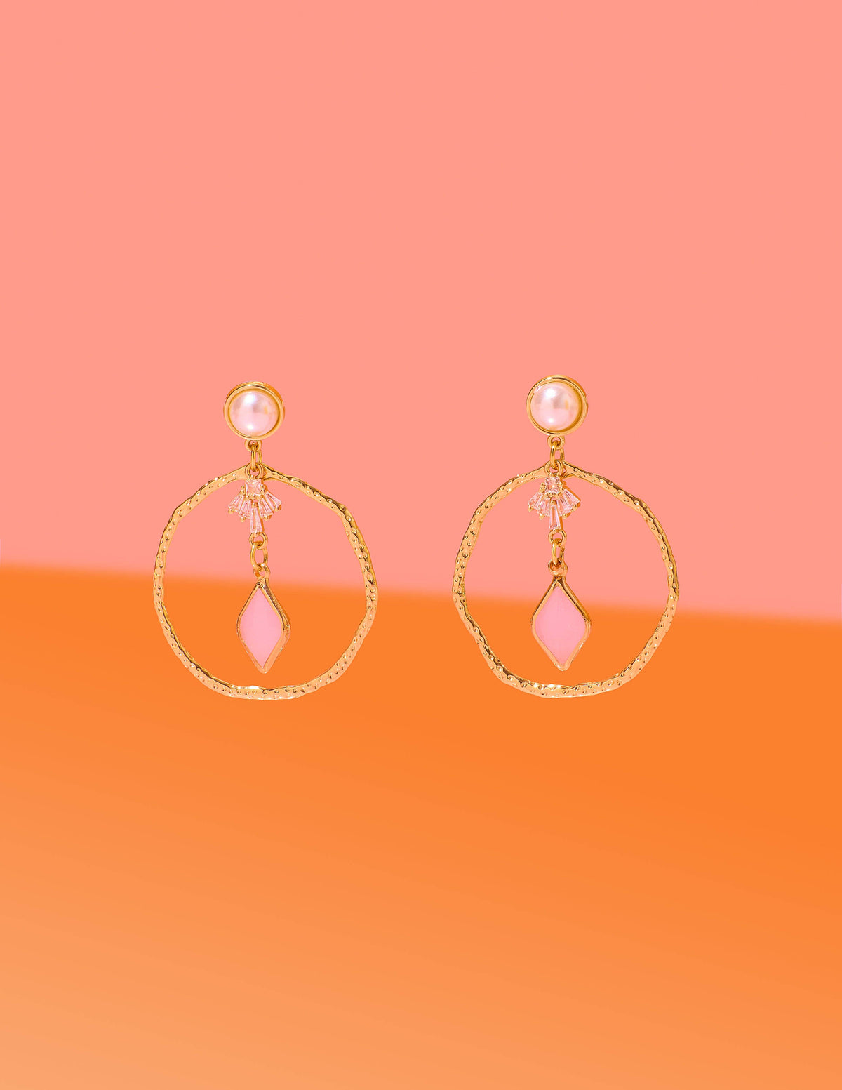 Neutral Glam Goddess Hoop Earrings