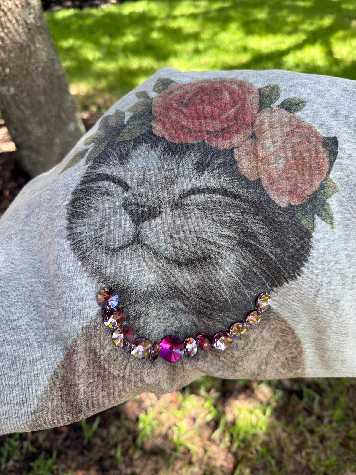 GreyCat T-Shirt Swarvoski Rhinestone T-Shirt