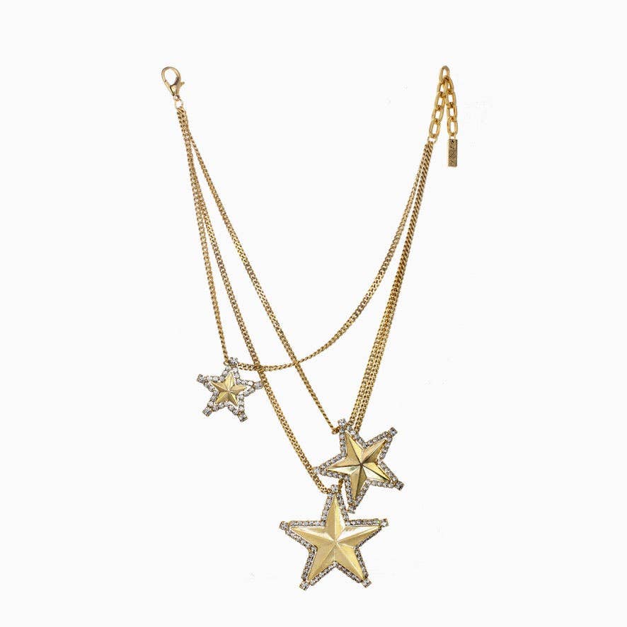 Rhinestone Cowboy Necklace in Metallic