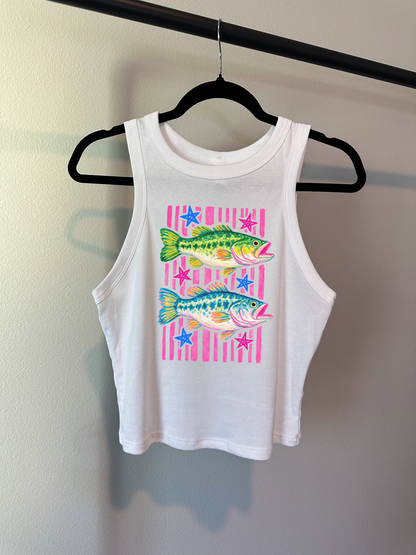 Preppy Fish Cropped Tank