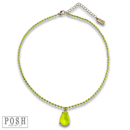 Neon teardrop necklace - LC