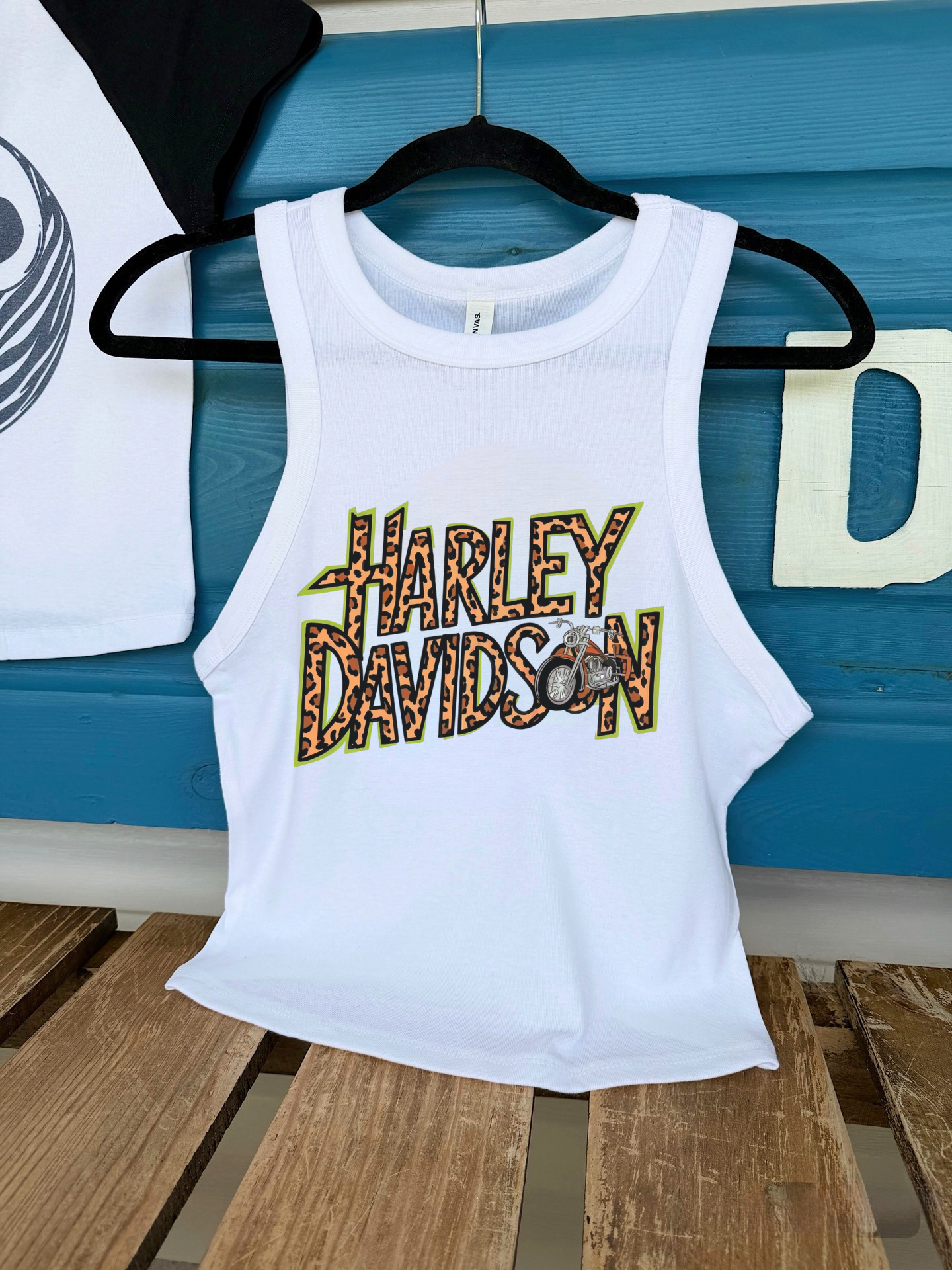 Leopard Harley Cropped Tank