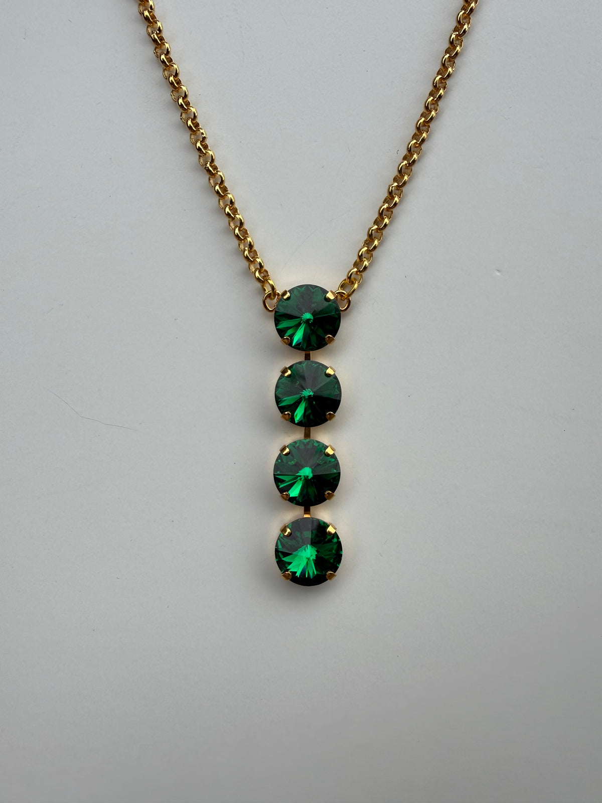 WETSTONE: Emerald Noir Drop Necklace
