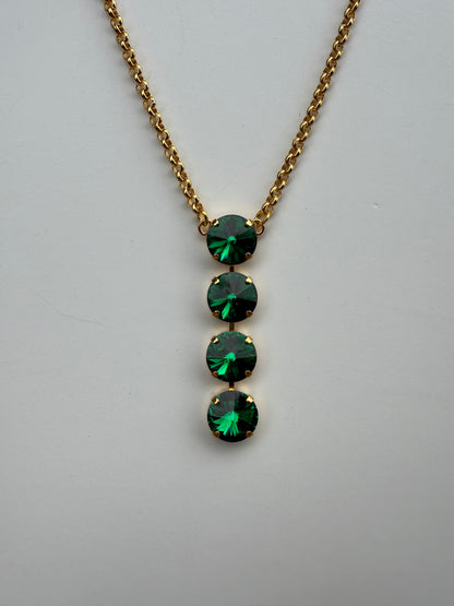 WETSTONE: Emerald Noir Drop Necklace