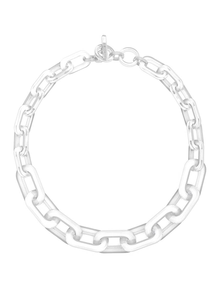 Colorful Resin Cable Link Collar Necklace