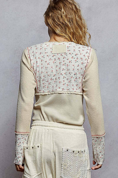Floral Thermal Knit Top