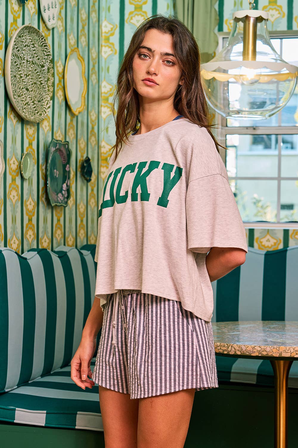 LUCKY Boxy Crop Top