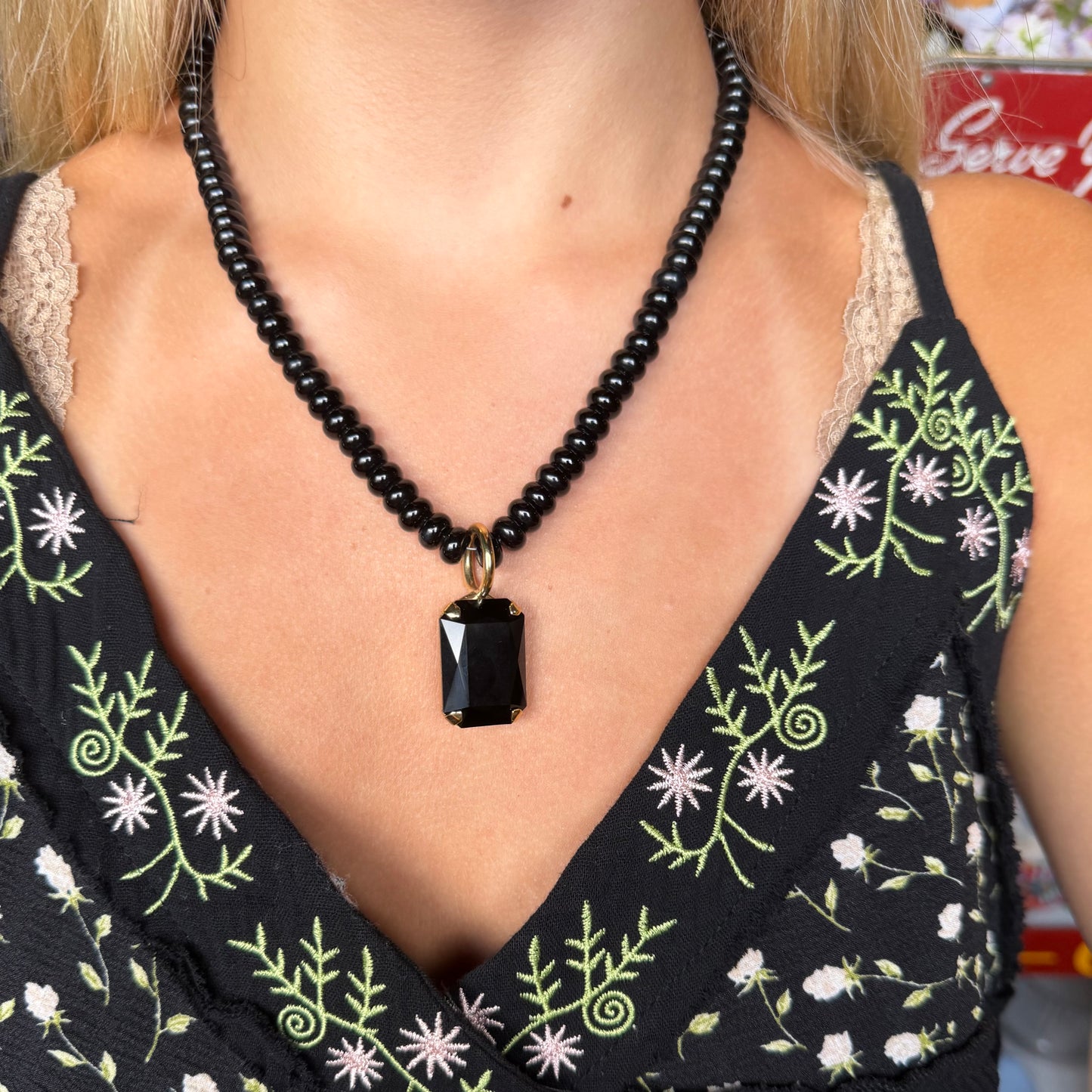 Jet Black Soleil Necklace