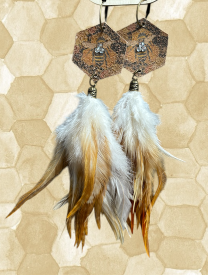Bee Wild Feather Earrings