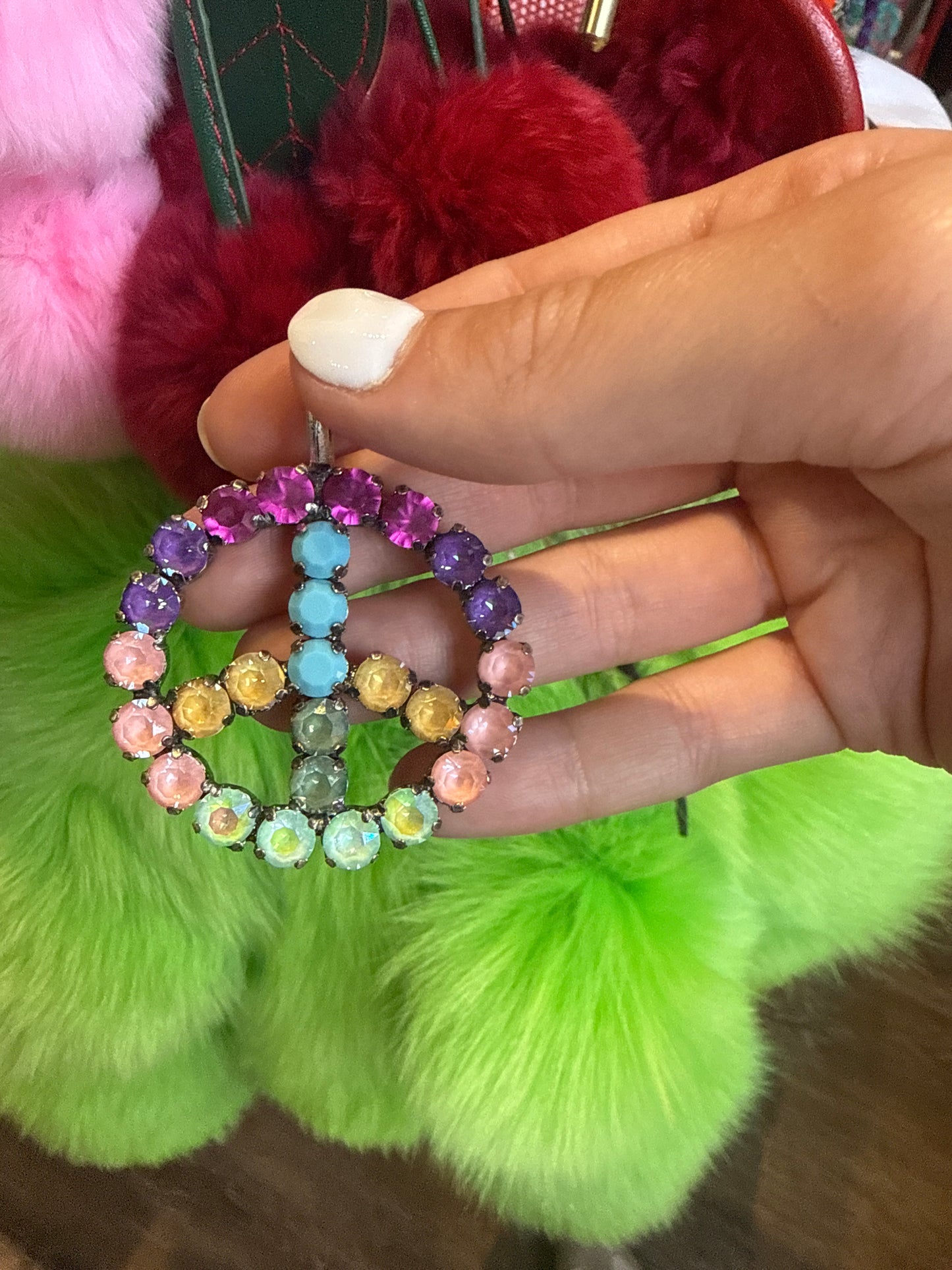 Rainbow Piece Crystal Pendant