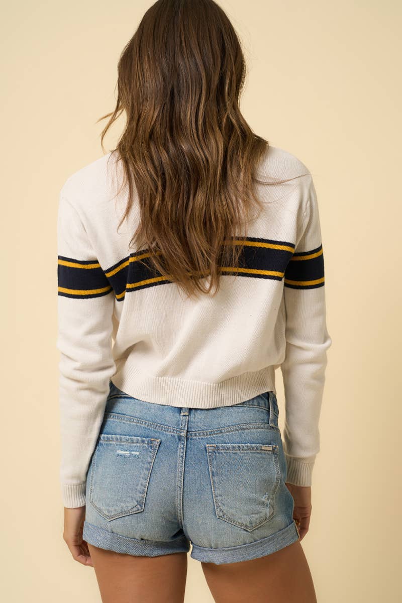 High Rise Roll-Up Denim Shorts