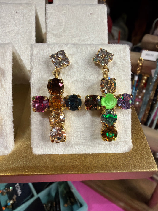 Custom Baby Cross Donatella Earrings