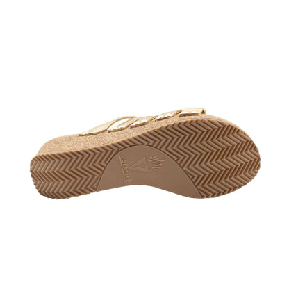 ENOKI Gold Wedge Sandal - Volatile