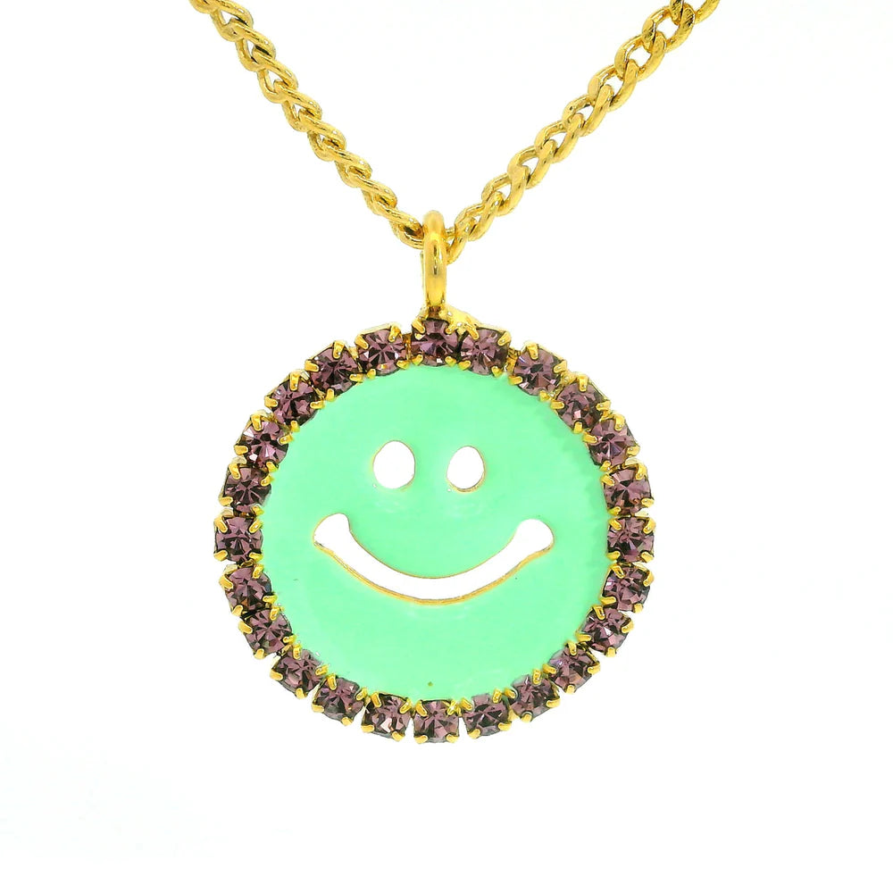 MINI BE HAPPY SMILEY FACE NECKLACE