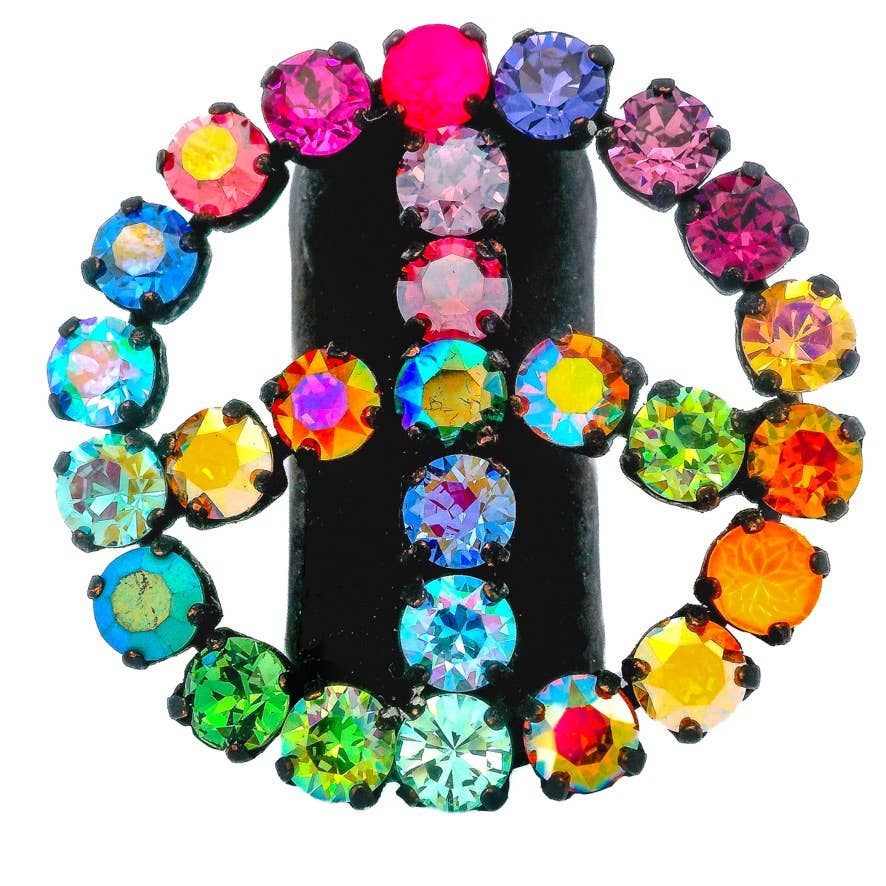 Peace or Bust Ring in Smutt Watermelon