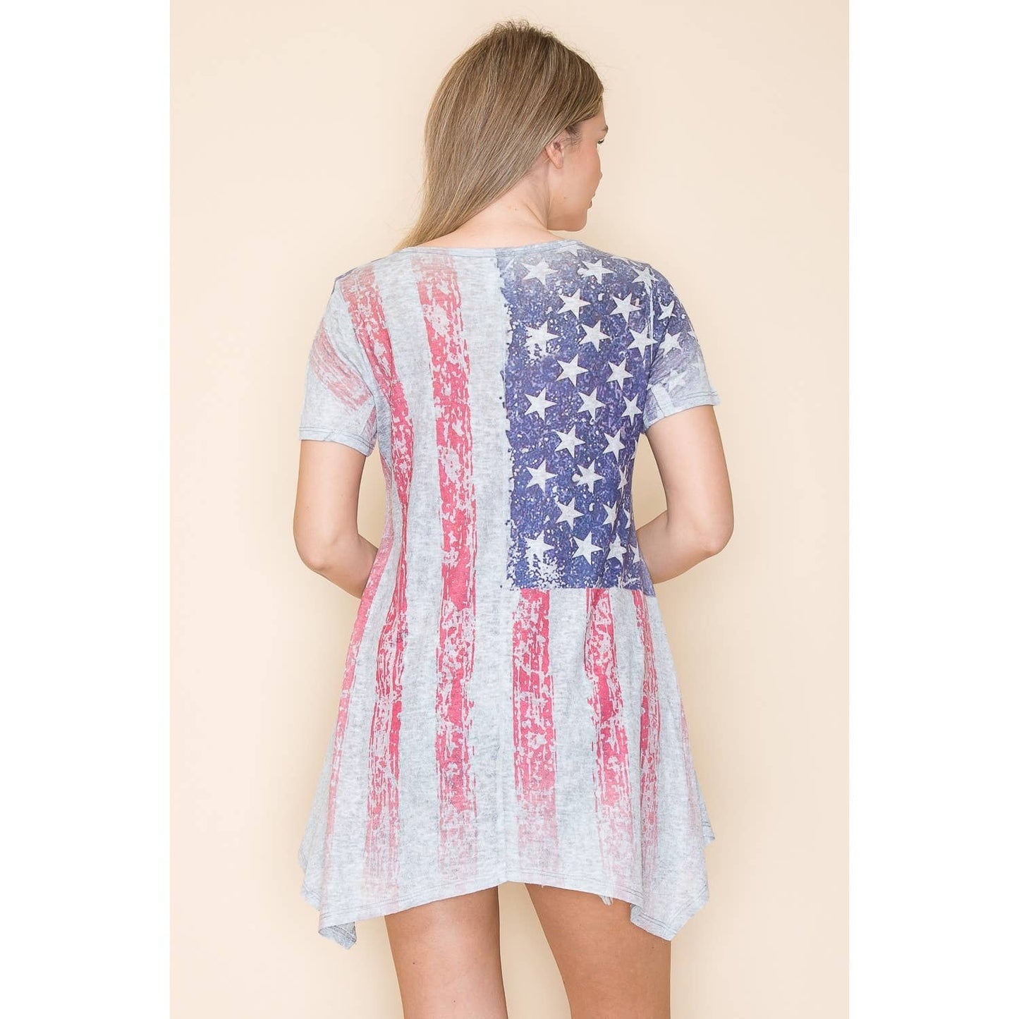 FLAG RHINESTONE TUNIC TOP