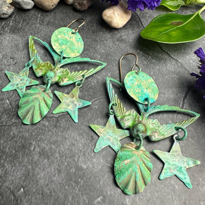 Sea Bird Chandelier Earrings