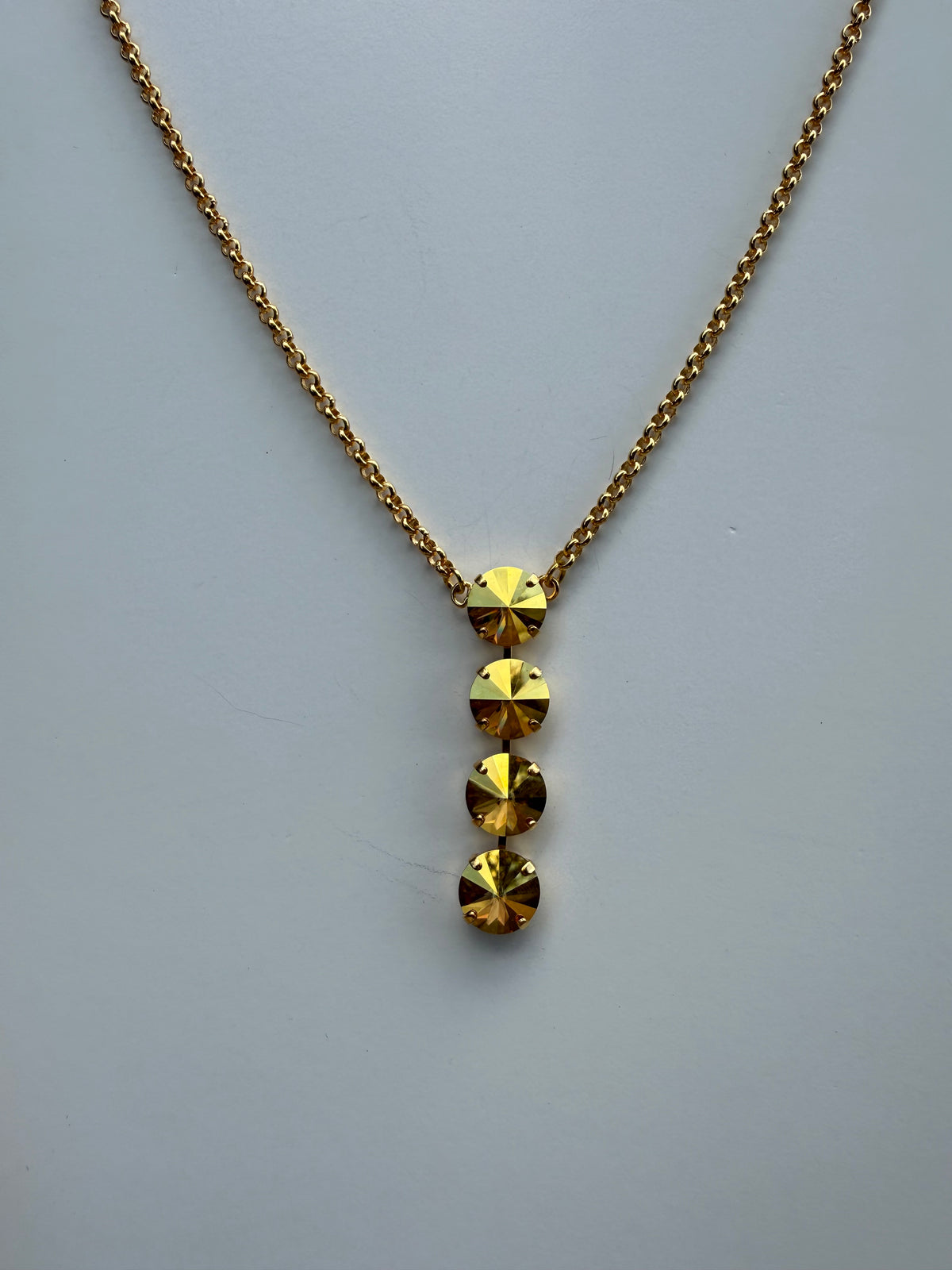 WETSTONE: Metallic Sunshine Noir Drop Necklace