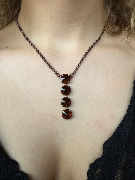 WETSTONE: Espresso Noir Drop Necklace