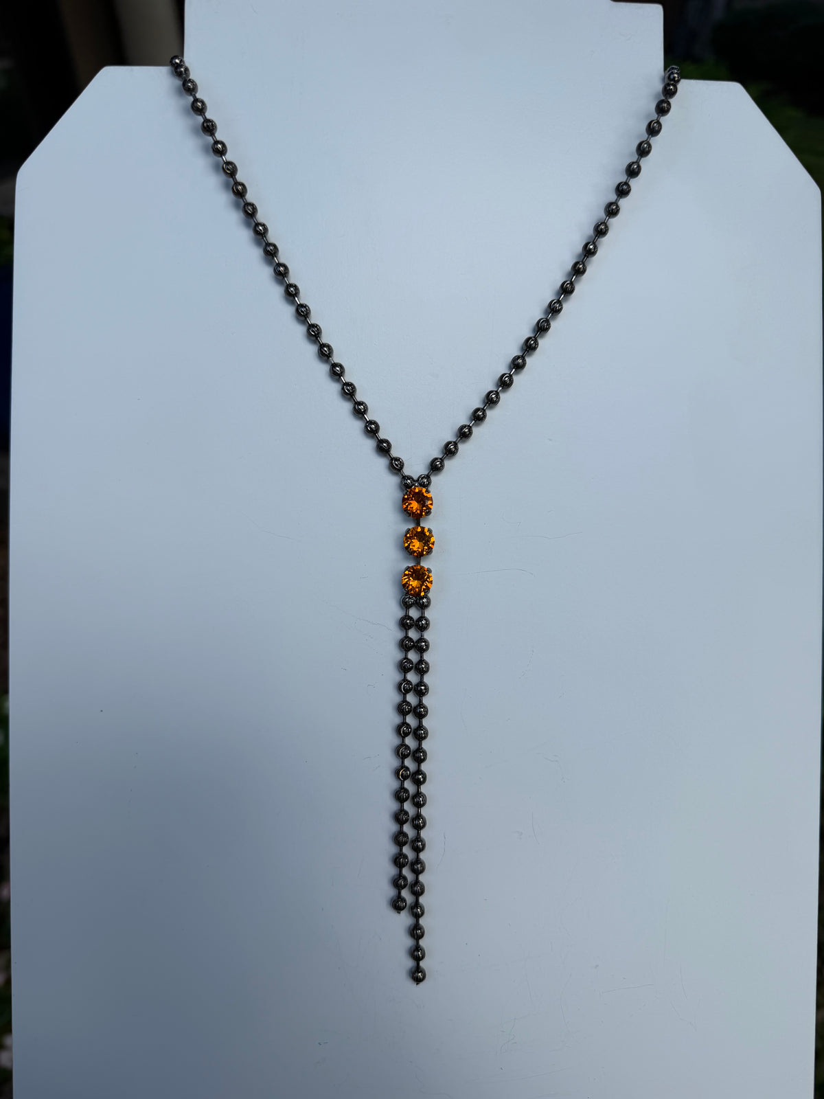 WETSTONE: Fire Orange Tadpole Necklace