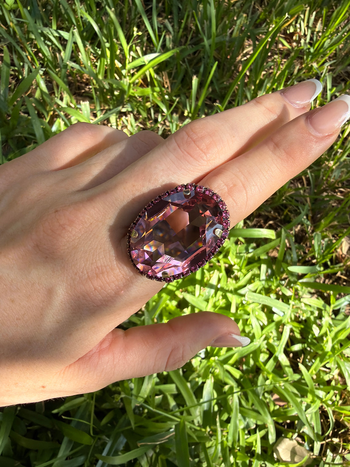 WETSTONE: Rose Silver Liz Taylor Ring