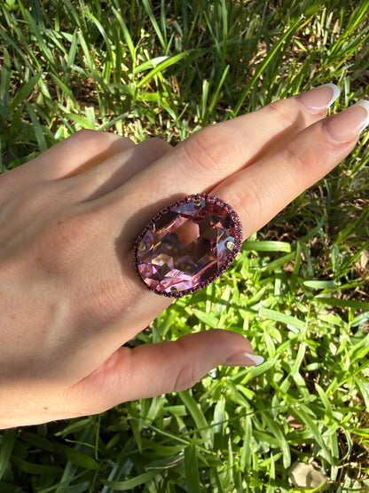 WETSTONE: Rose Silver Liz Taylor Ring