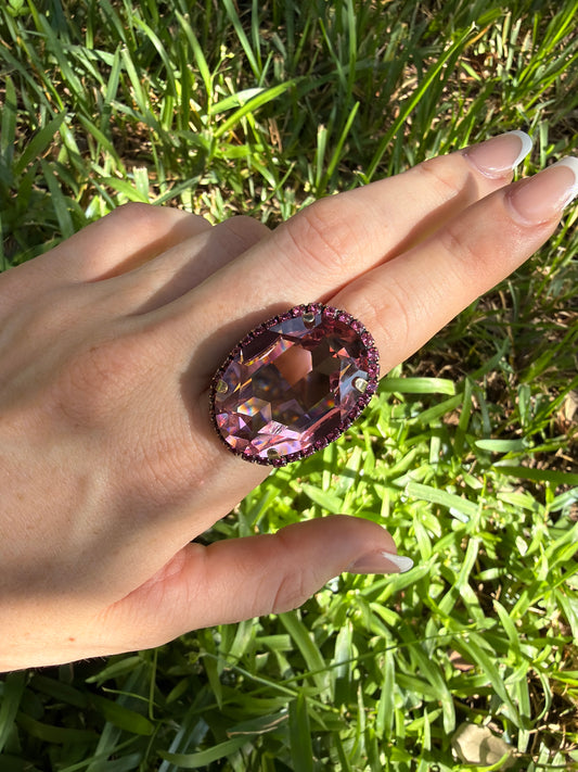 WETSTONE: Rose Silver Liz Taylor Ring