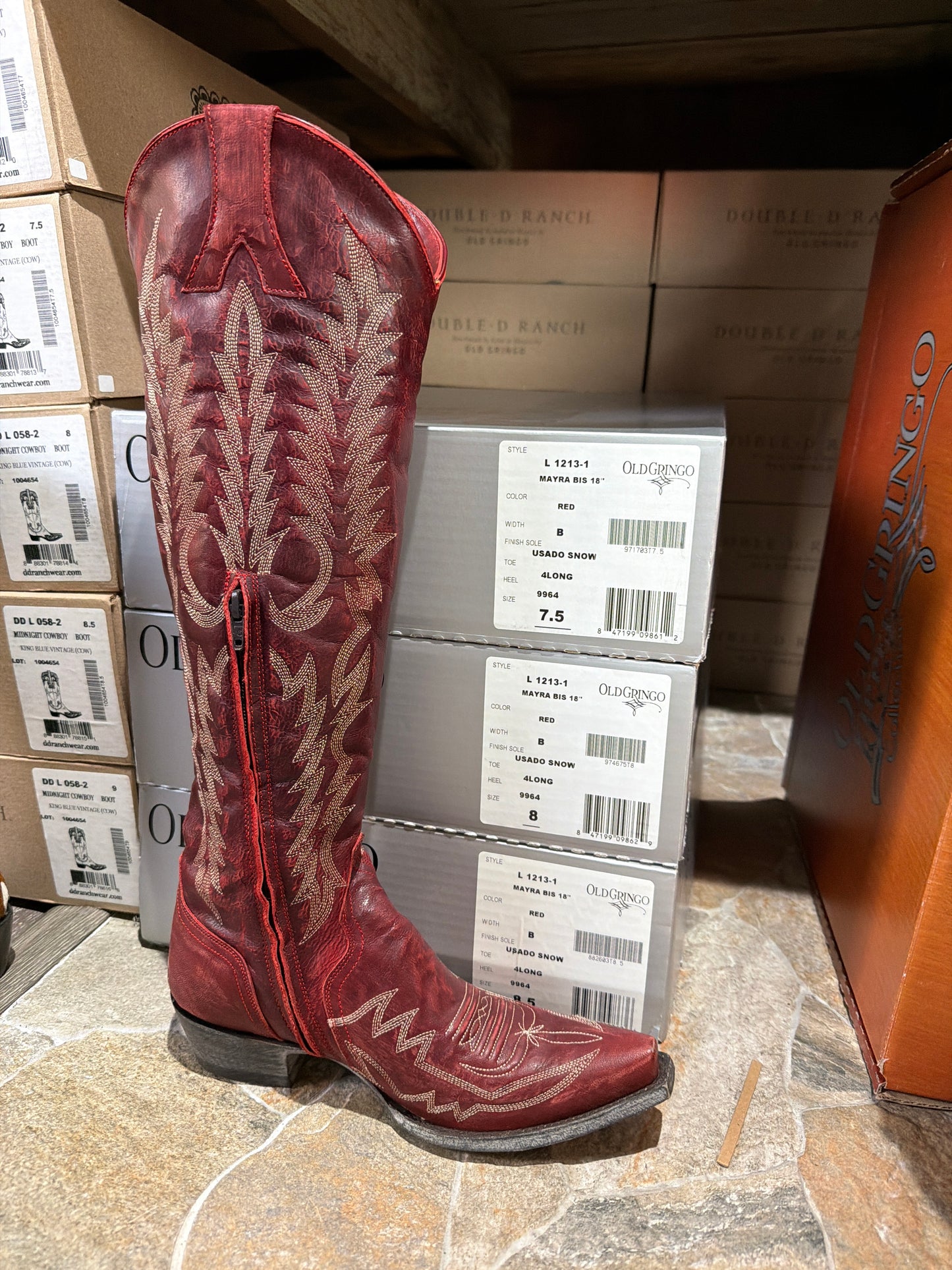 Mayra Bis 18” Red Toe Boots