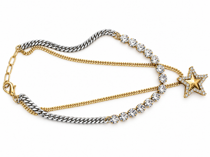 Layered stars Multi II Necklace