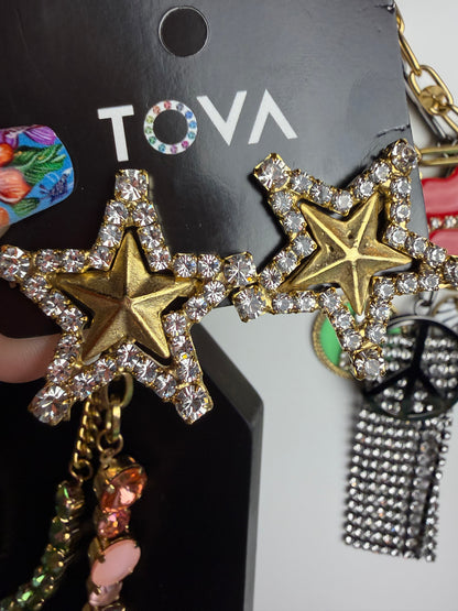 SUPER STAR STUDS IN ANTIQUE GOLD