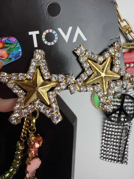 SUPER STAR STUDS IN ANTIQUE GOLD