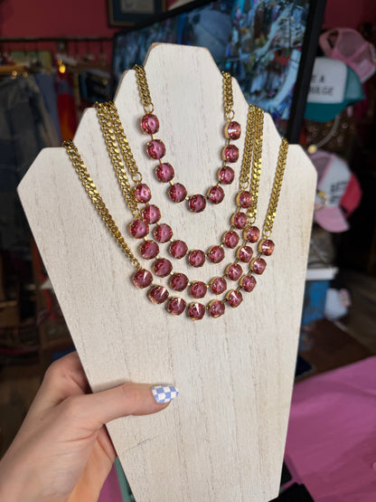 Mini Sofia Necklace in Rose Unfoiled