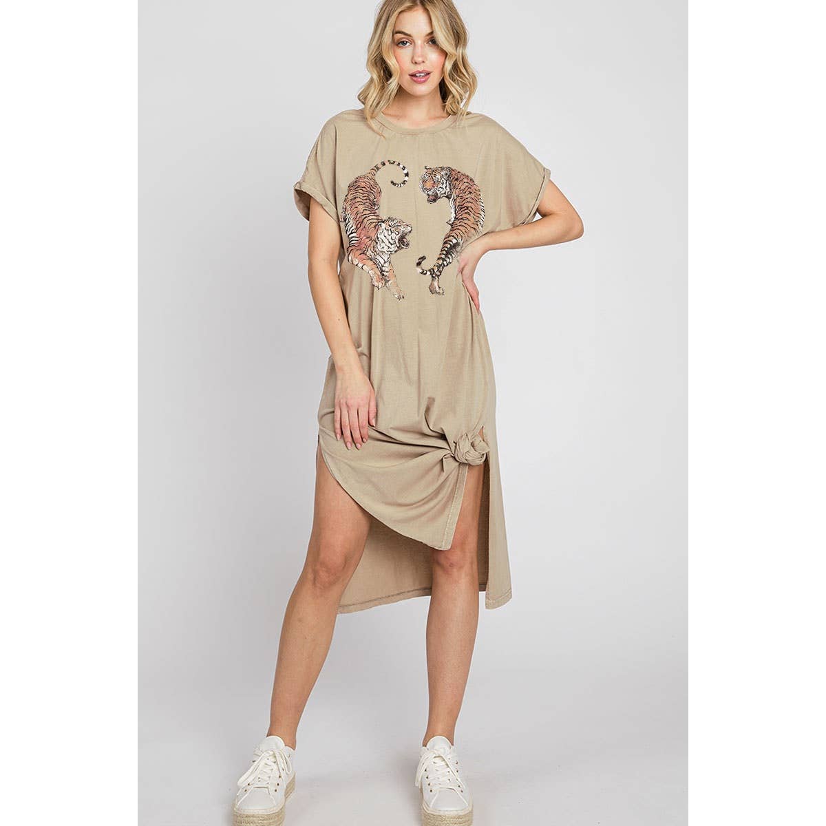 TWO TIGERS  MINERAL GRAPHIC DRESS