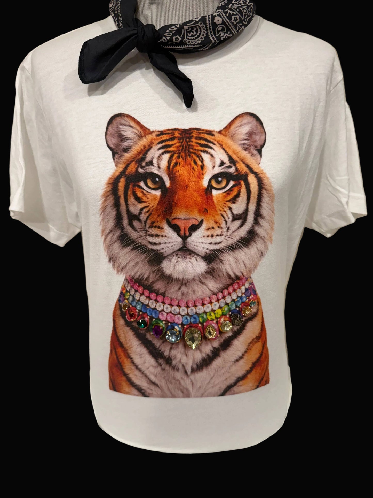 Jeweled Collar Tiger T-Shirt