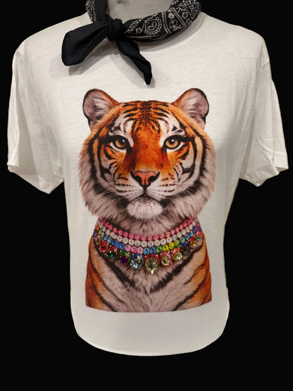 Jeweled Collar Tiger T-Shirt