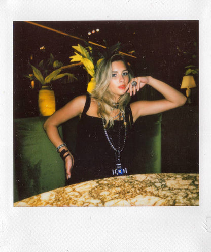 LA LA LOVE Necklace in Gunmetal / Jet