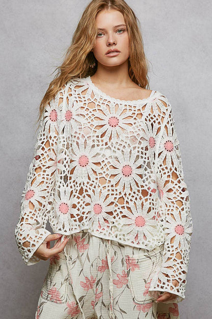 Daisy Mae Long Sleeve Crochet Top