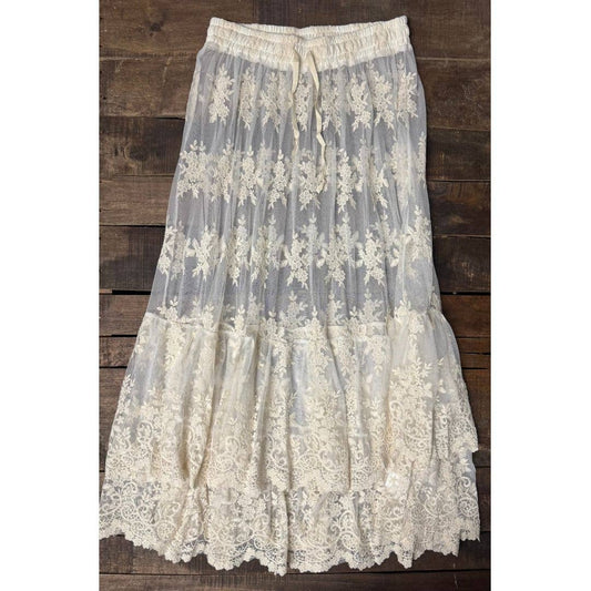 Whispered Skies Skirt - Parchment