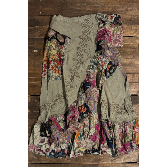 Wander Patch Wrap Skirt