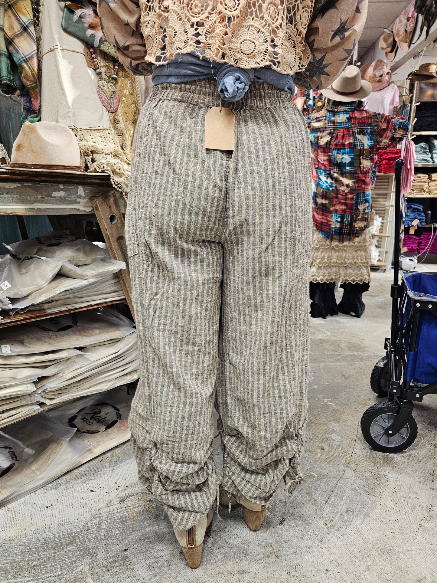 Stripe Peek a boo Pant