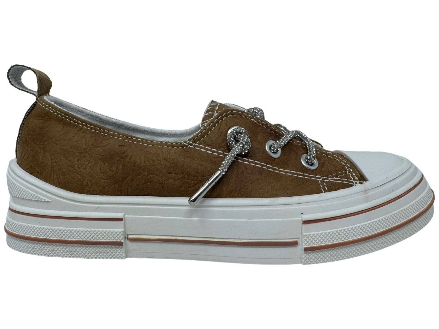 Tooled Women's  Floral Embossed Slip-on Sneaker
