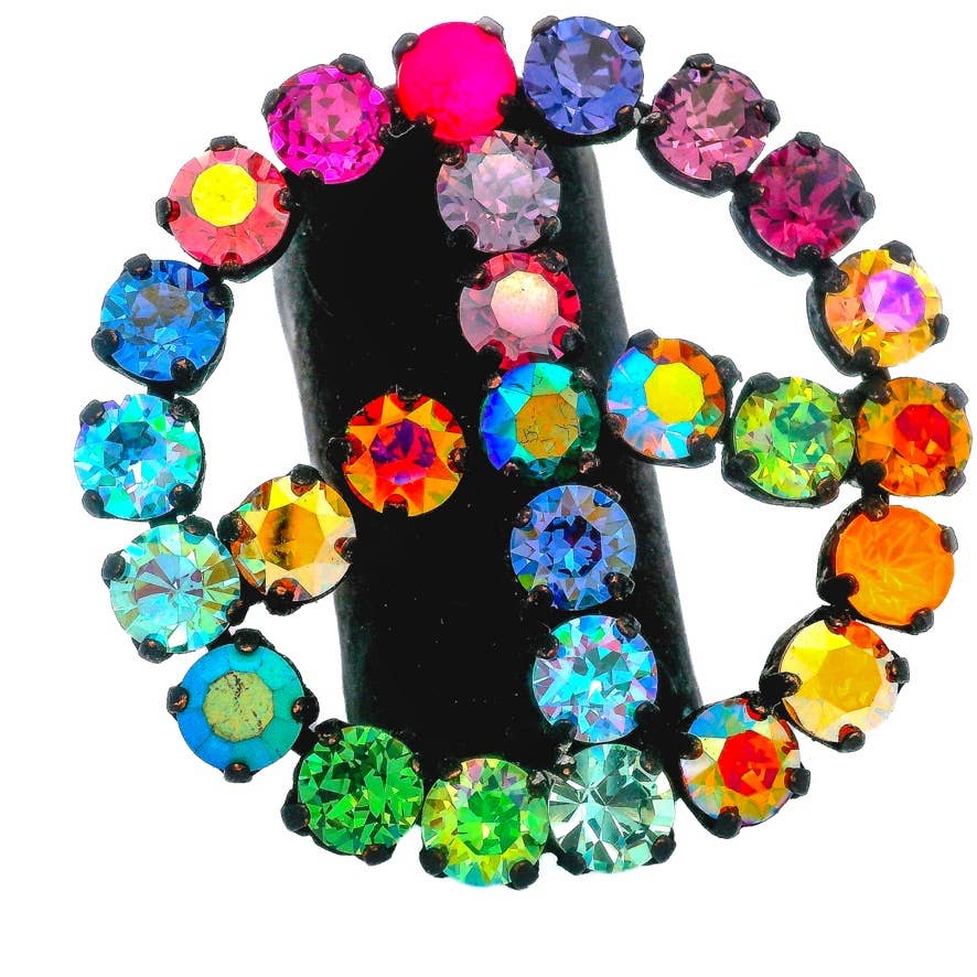 Peace or Bust Ring in Smutt Watermelon