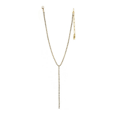 KASSANDRA NECKLACE IN CLEAR/ ANTIQUE GOLD